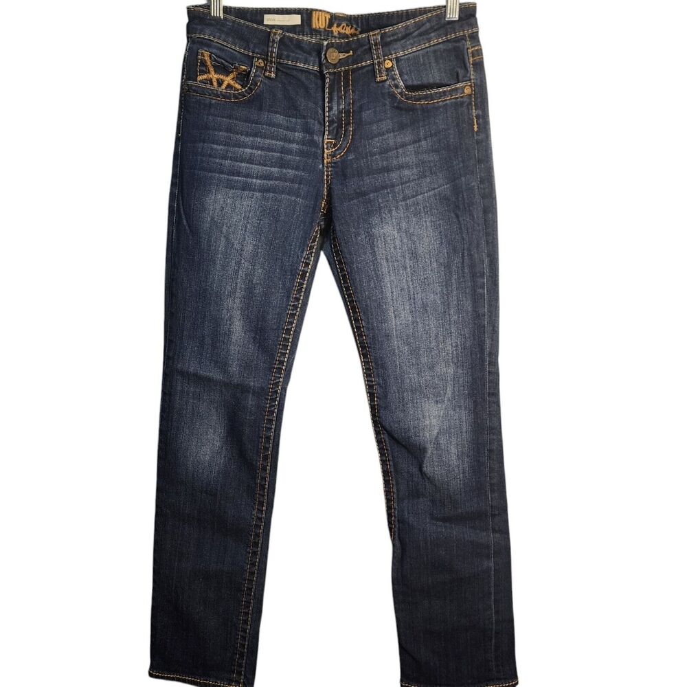 Kut From The Cloth Stevie Straight Leg Mid Rise Dark Wash Jeans Size 6